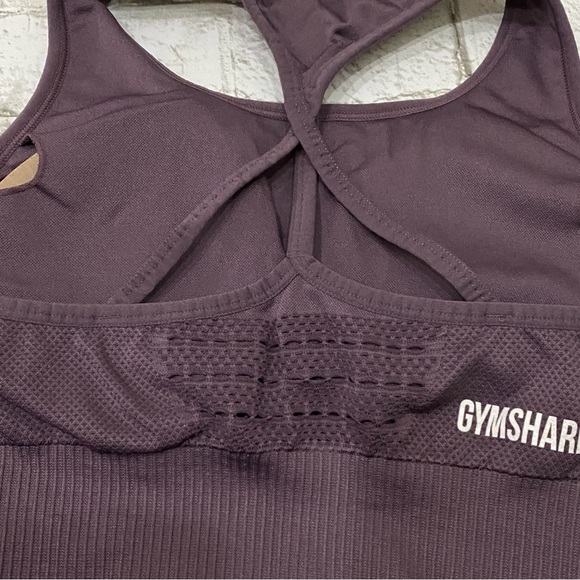 GYMSHARK Purple Wash Energy Seamless Crop Top Size Small - Picture 6 of 12